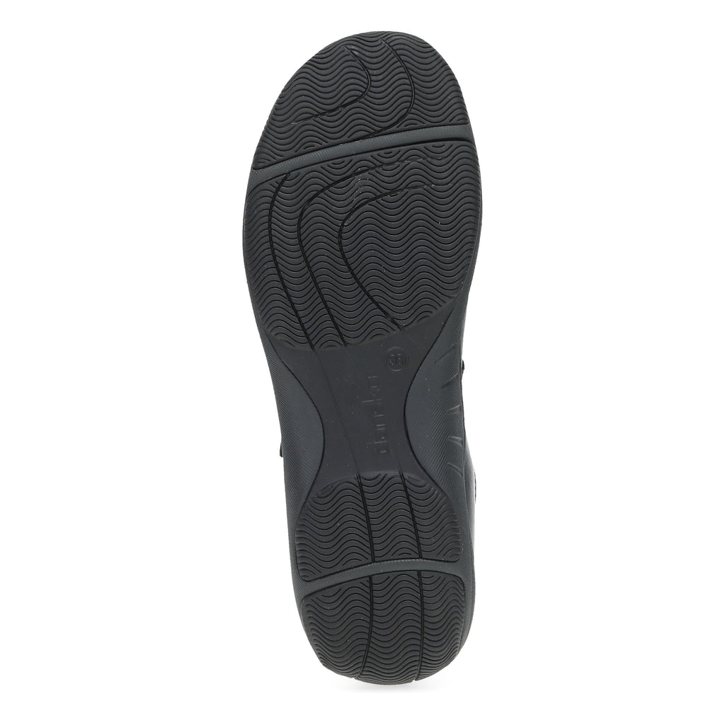 Dansko Stacy Wide Black Waxy Burnished