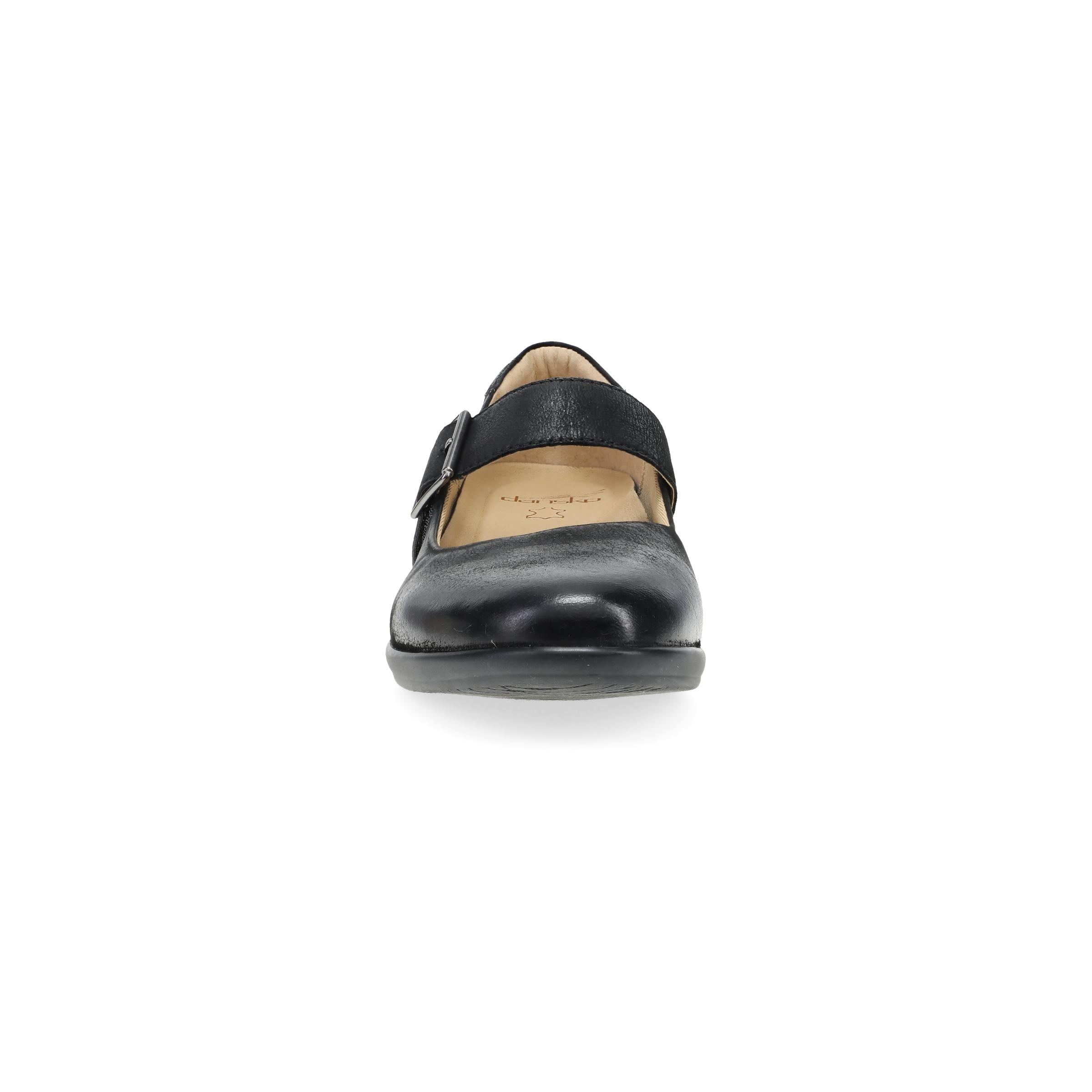 Dansko Collette Wide Black Burnished Nubuck