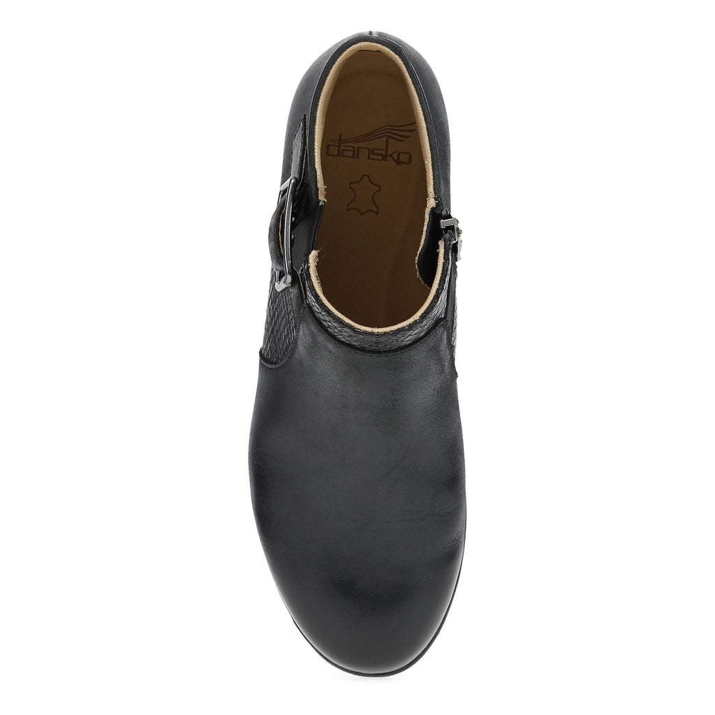 Dansko Carolyn Black Burnished Calf