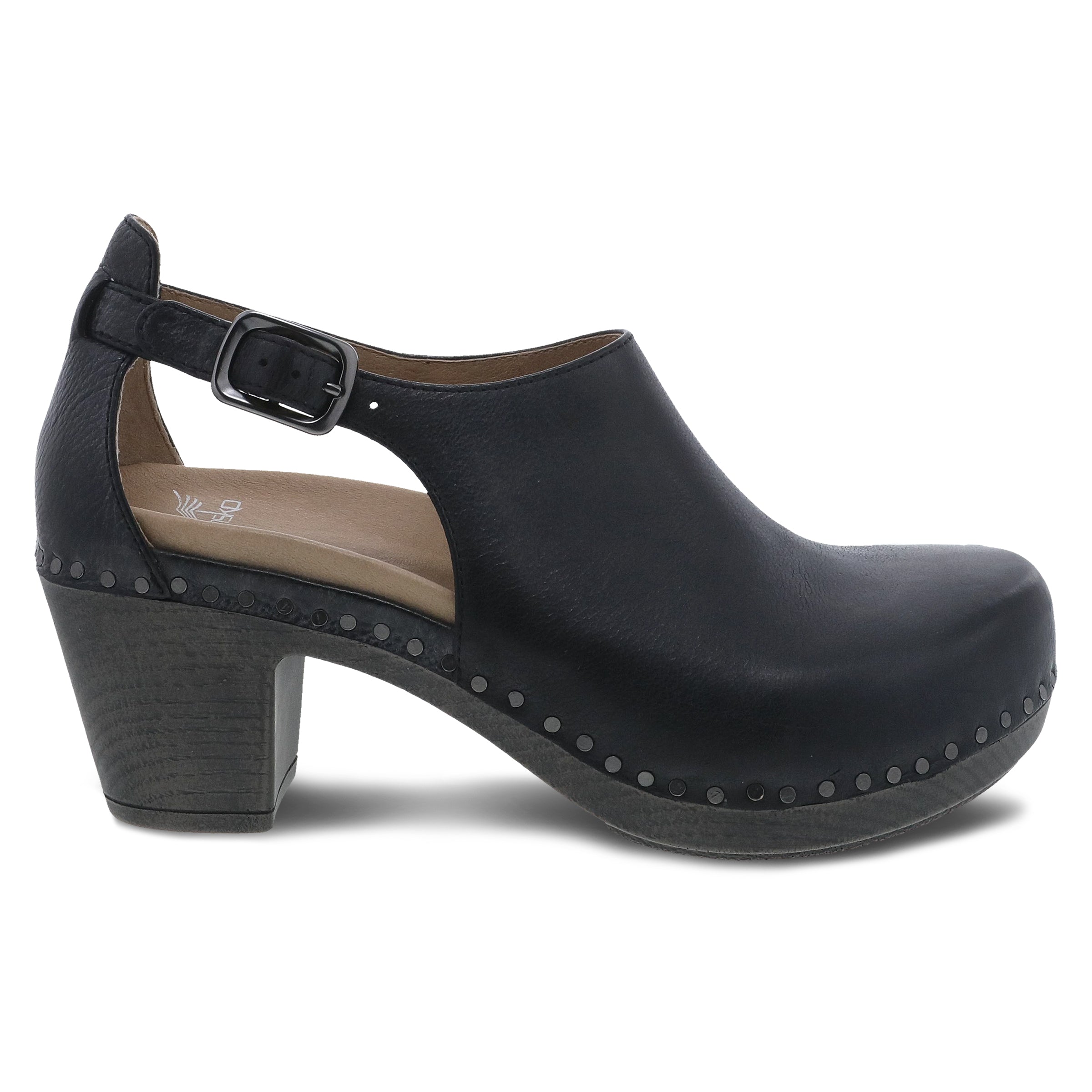 Dansko Sassy Black Milled Burnished