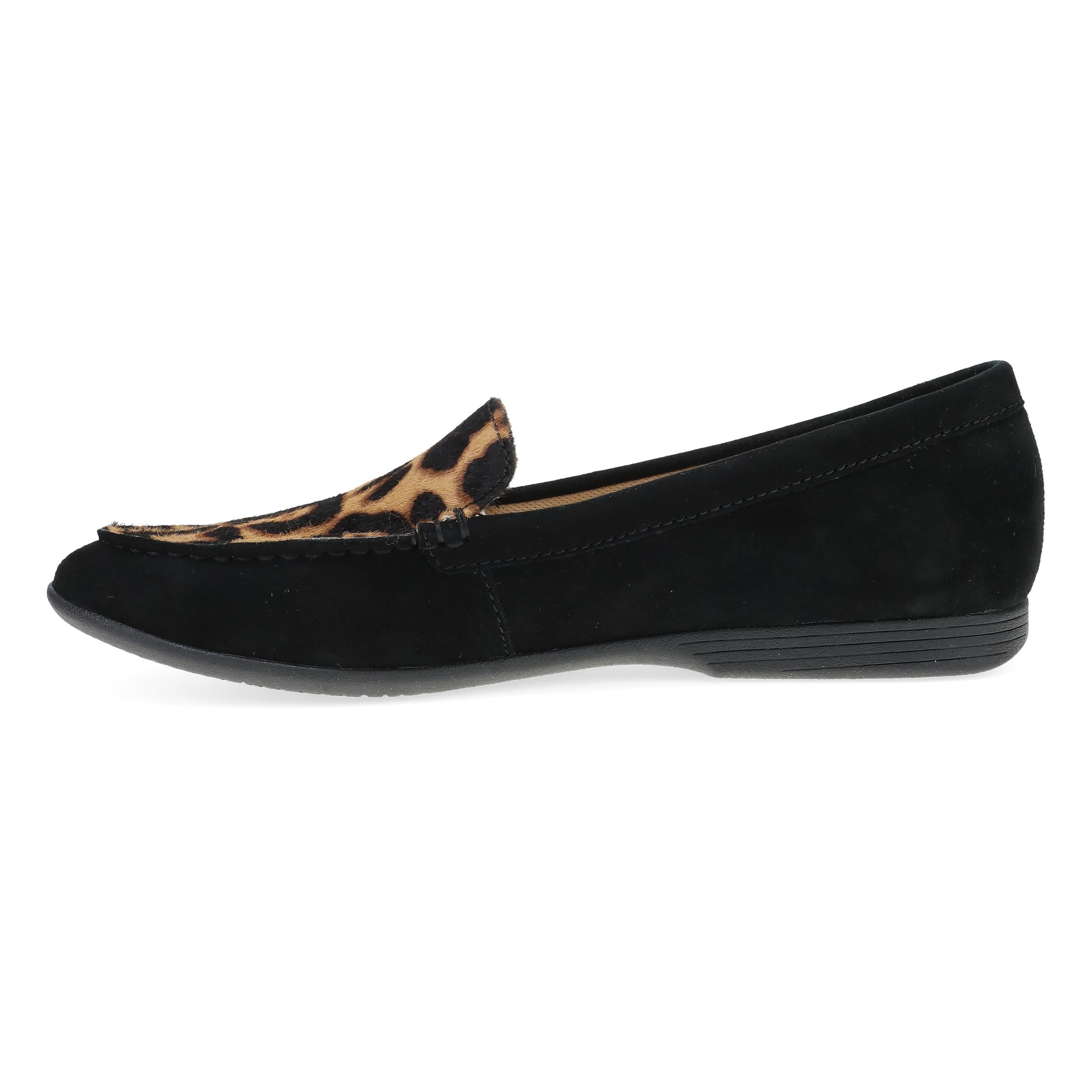Dansko Lorri Black/Leopard Suede