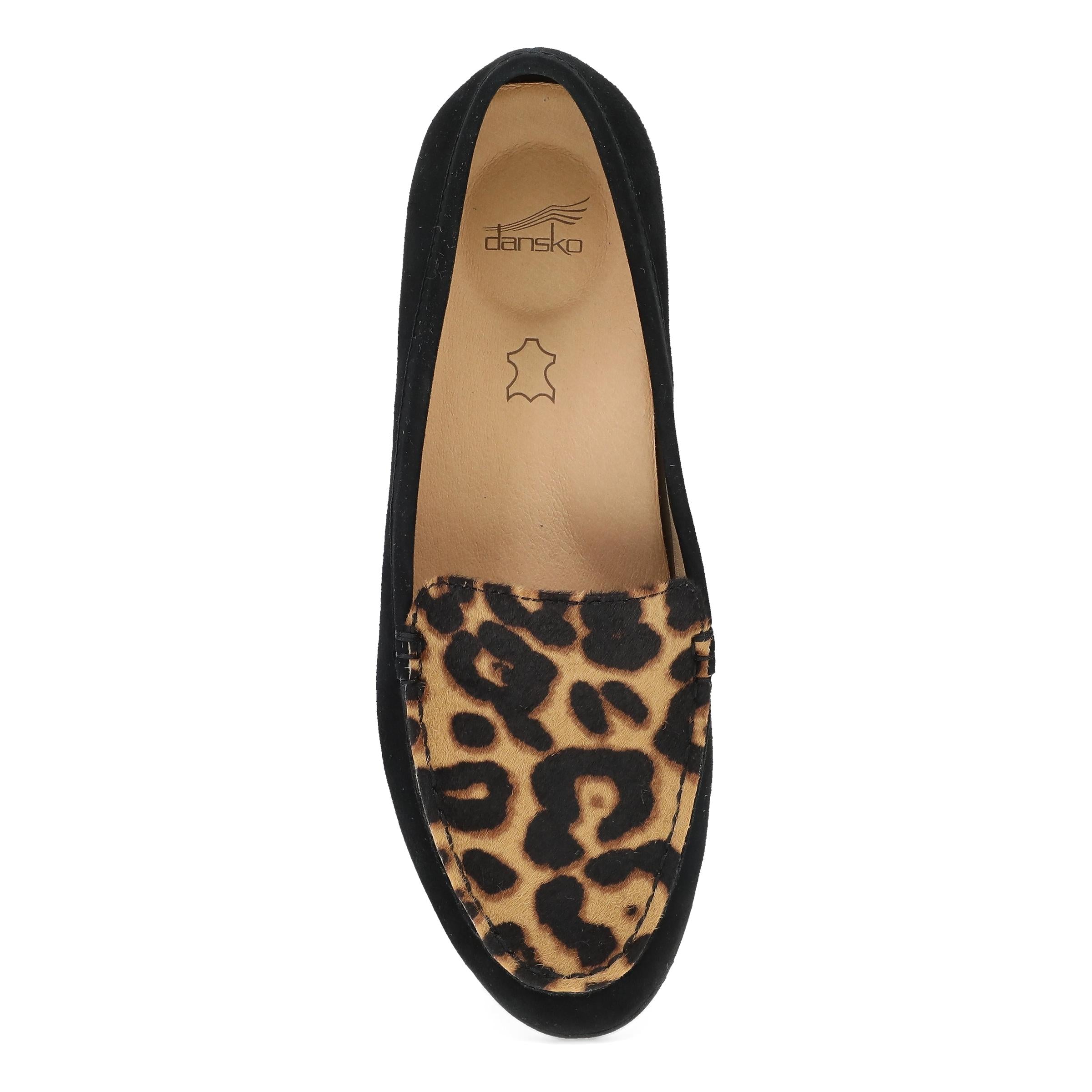 Dansko Lorri Black/Leopard Suede