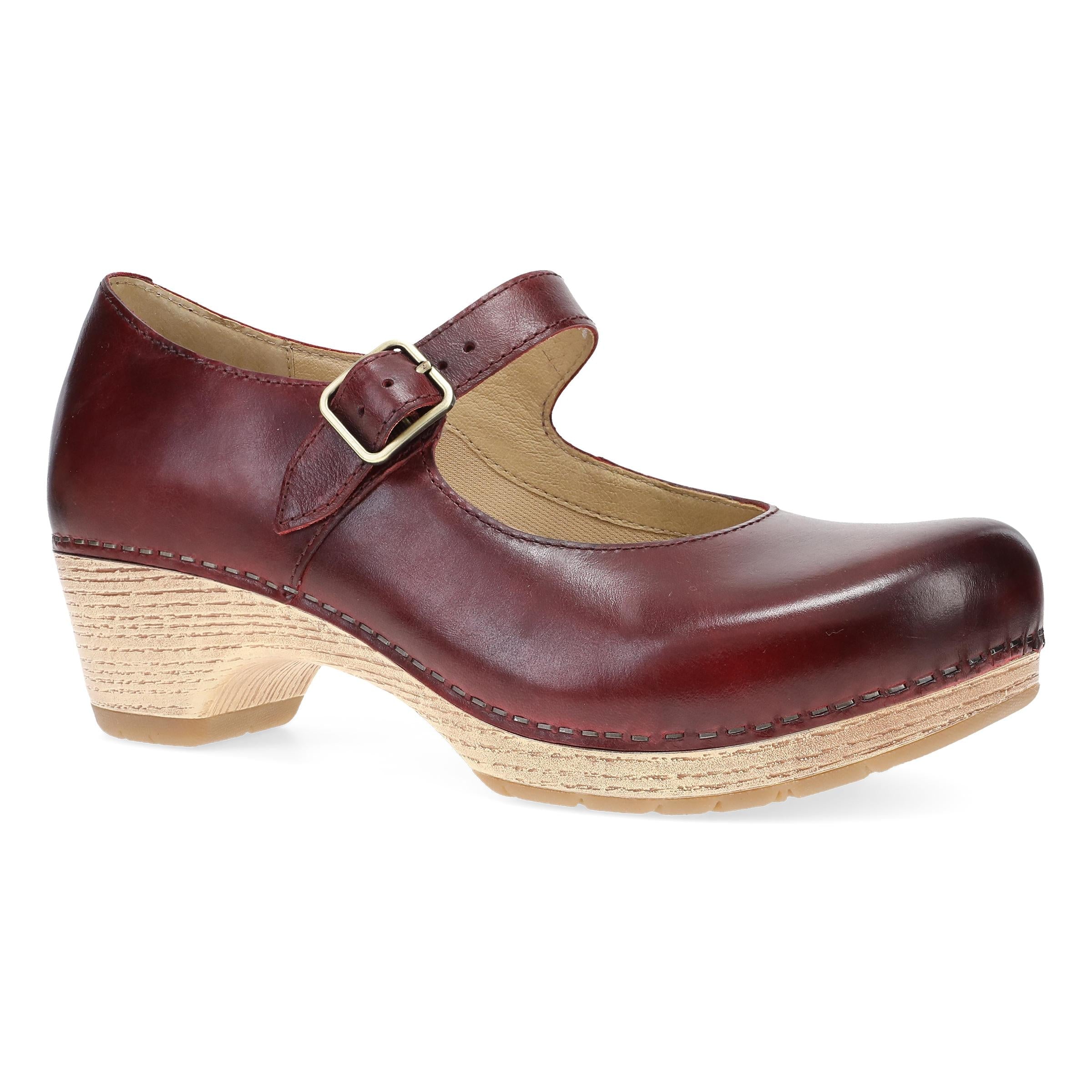 Dansko Lilah Red Waxy Burnished