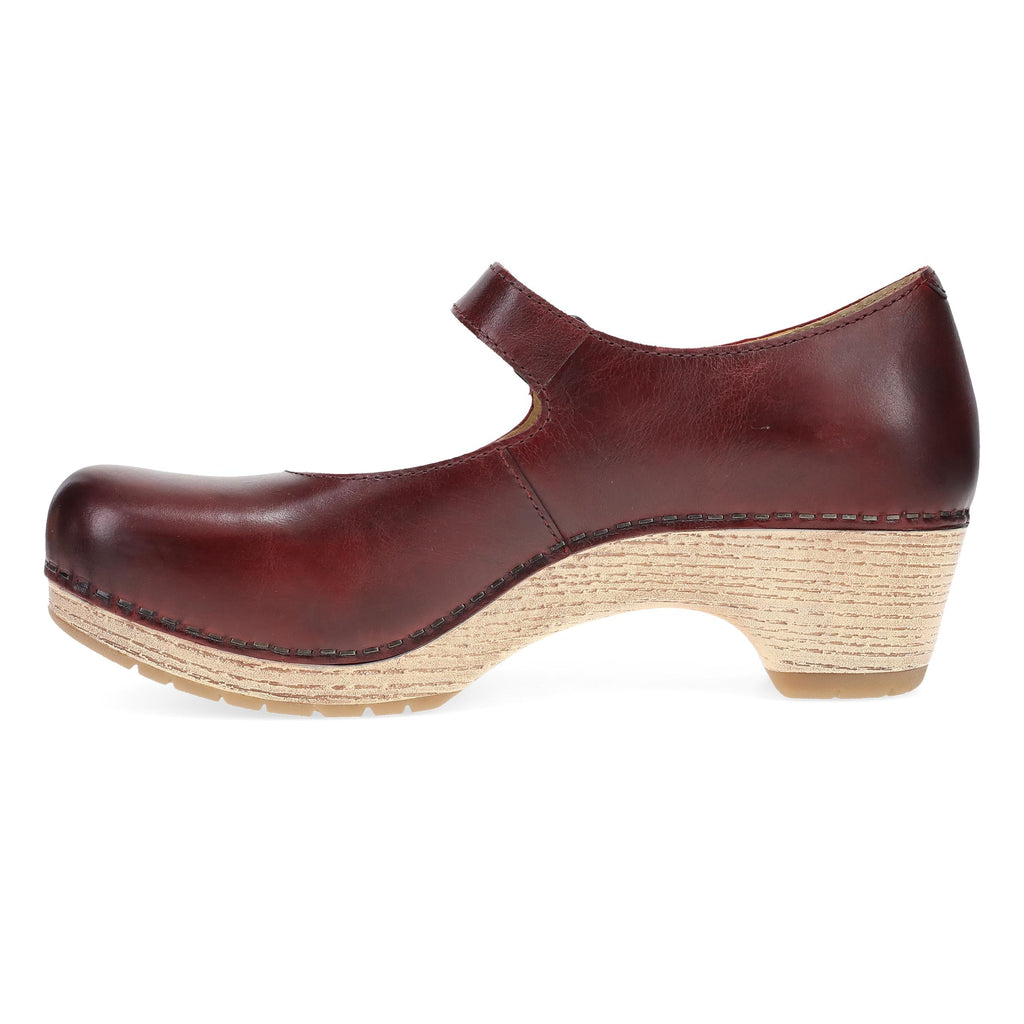 Dansko Lilah Red Waxy Burnished