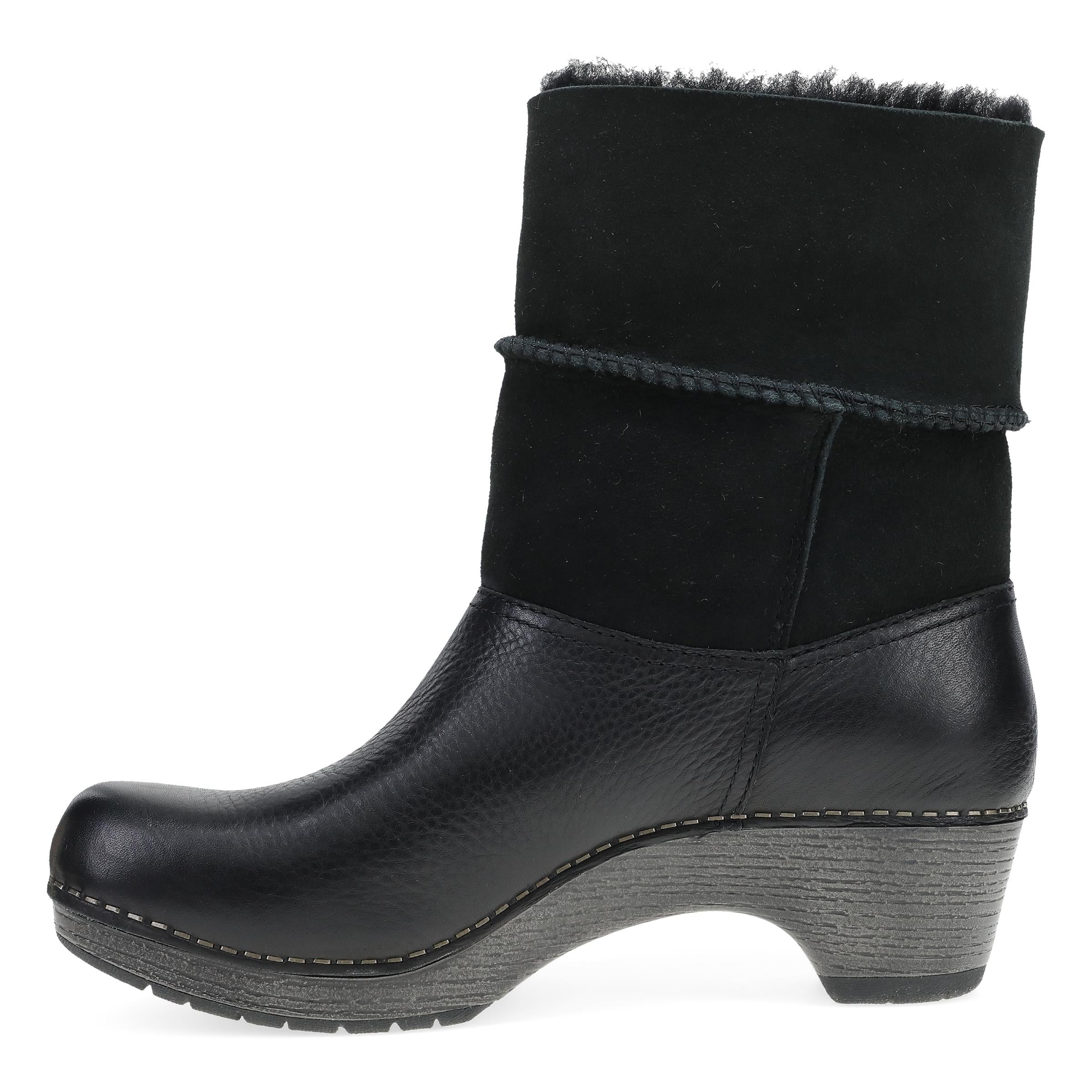 Dansko Lillith Black Waxy Milled