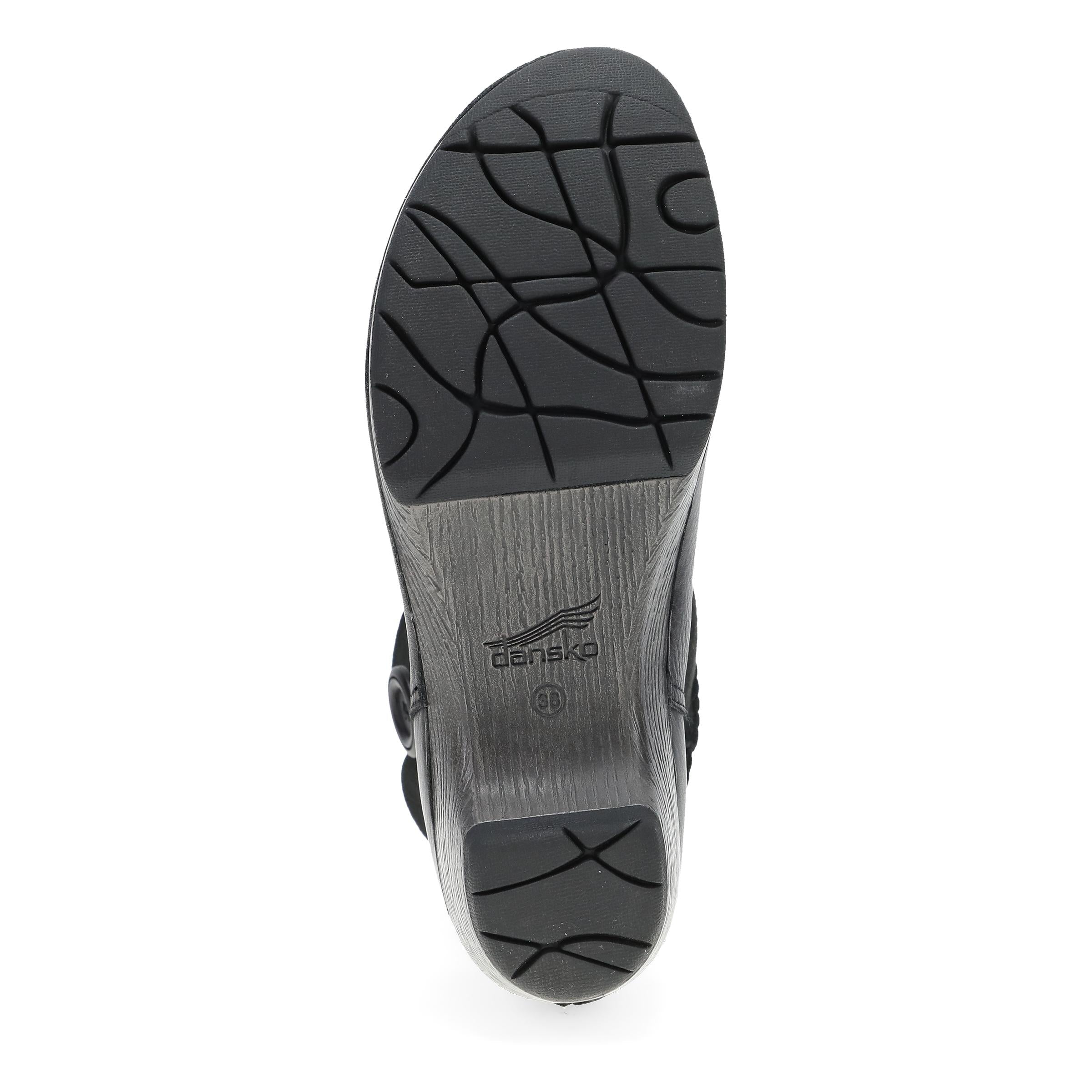 Dansko Lillith Black Waxy Milled