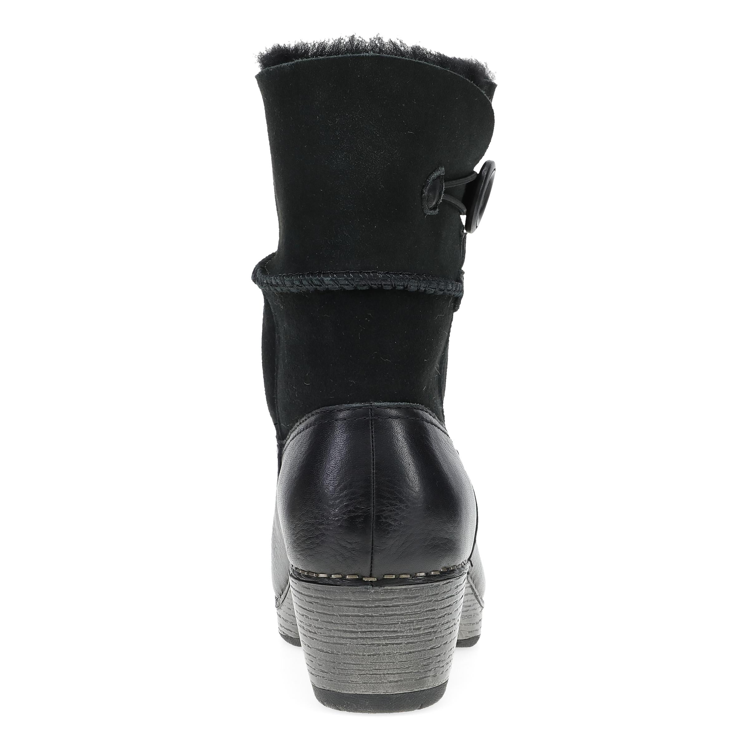 Dansko Lillith Black Waxy Milled