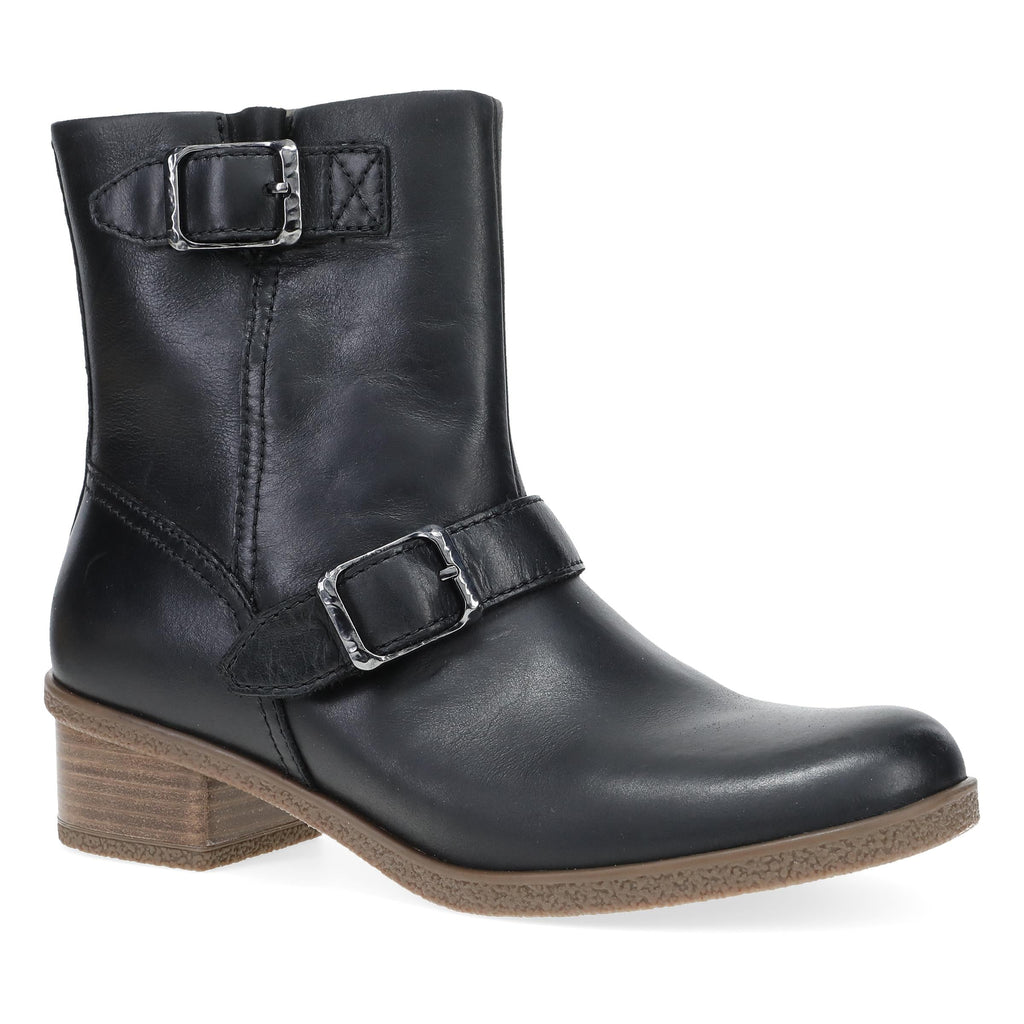 Dansko Delphine Black Waterproof Burnished