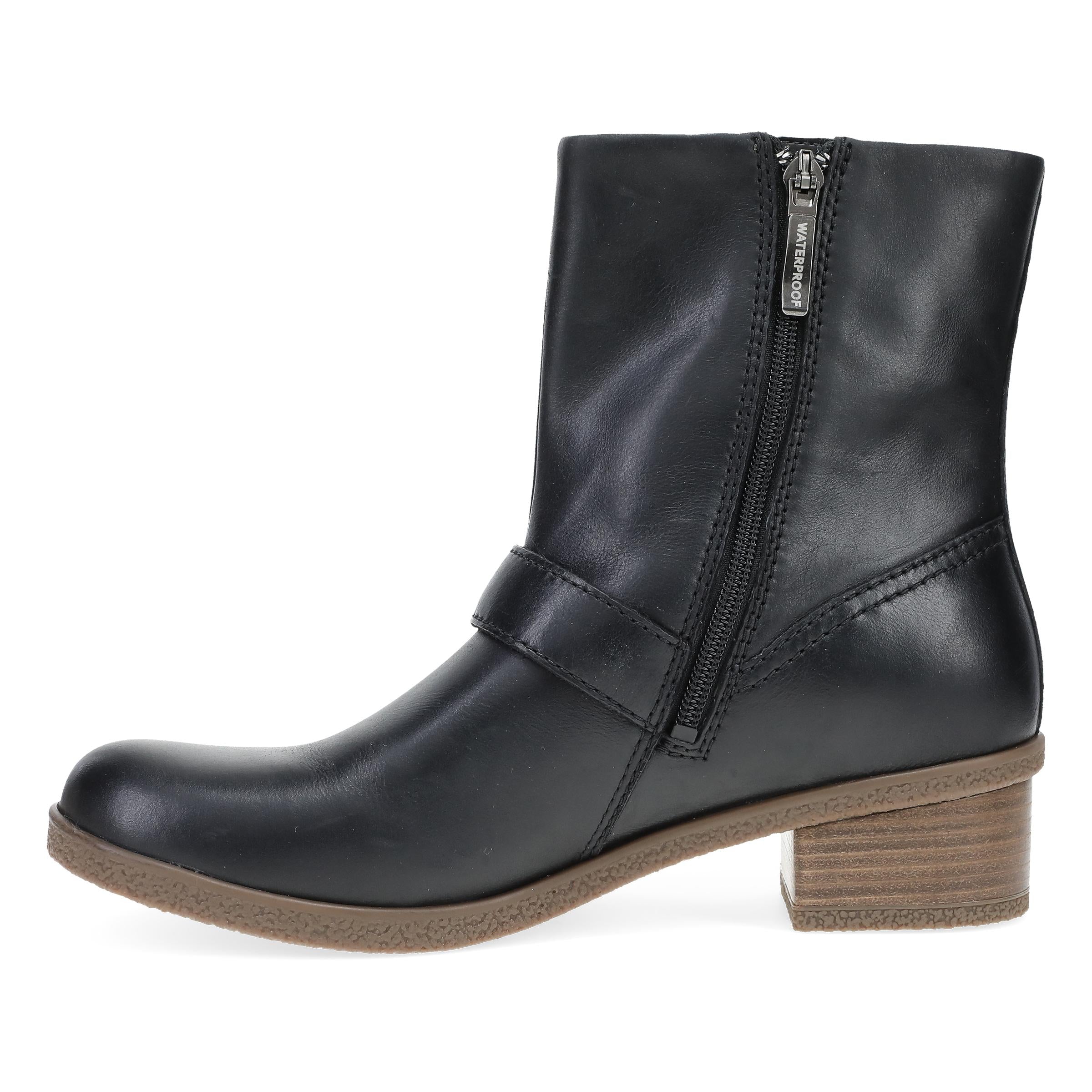 Dansko Delphine Black Waterproof Burnished