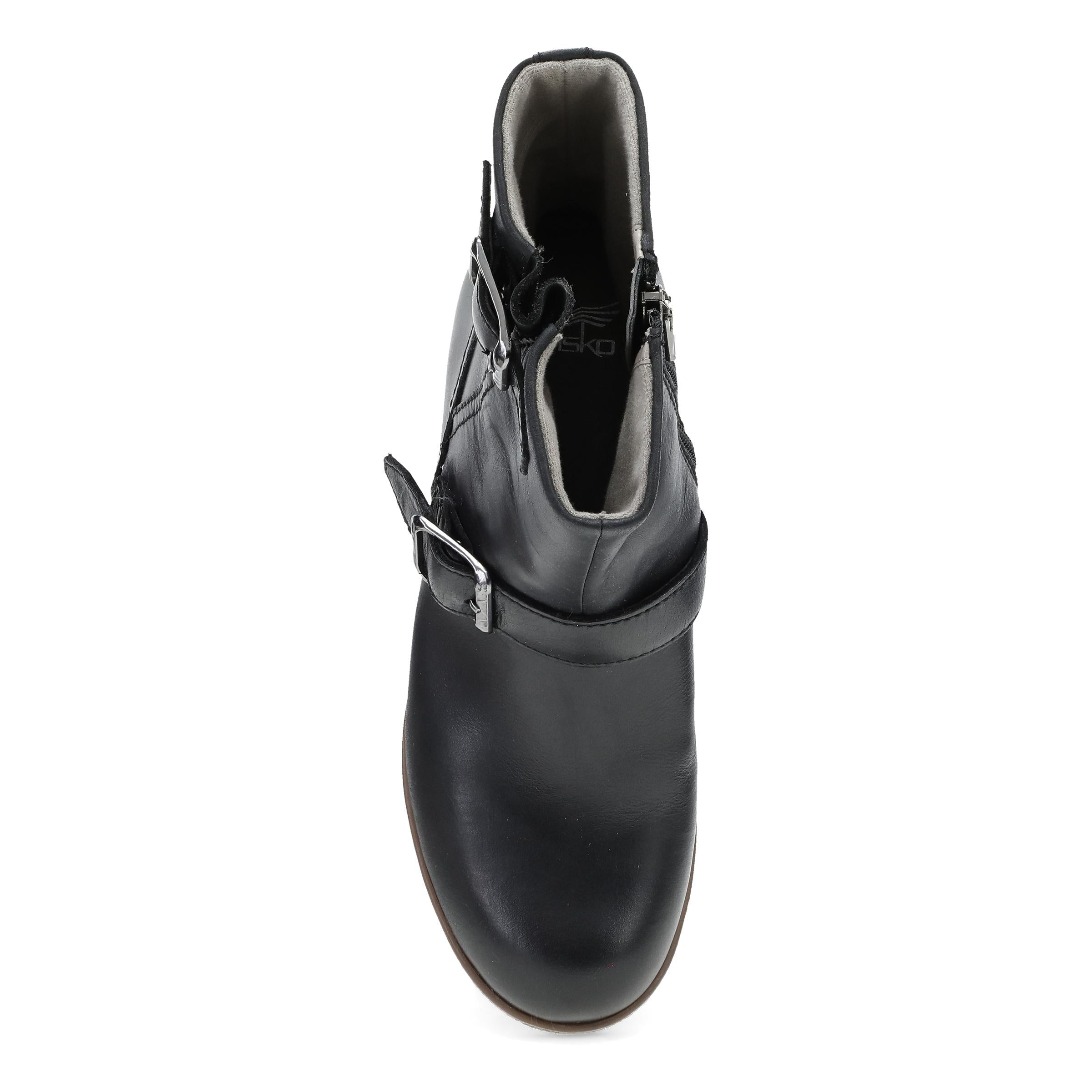 Dansko Delphine Black Waterproof Burnished