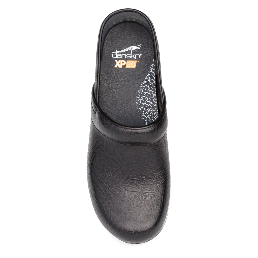 Dansko XP 2.0 Black Floral Tooled