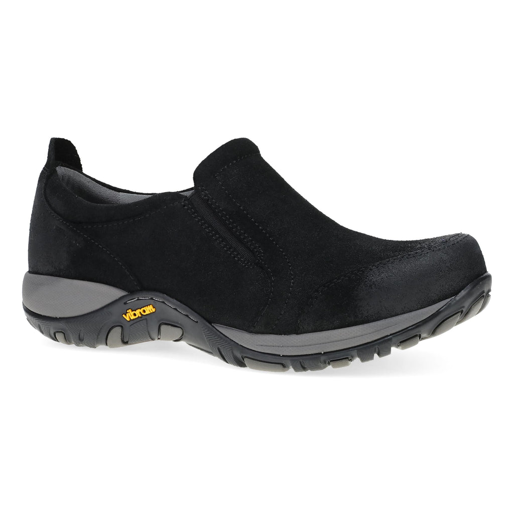 Dansko Pippy Wide Black Waterproof Burnished Suede