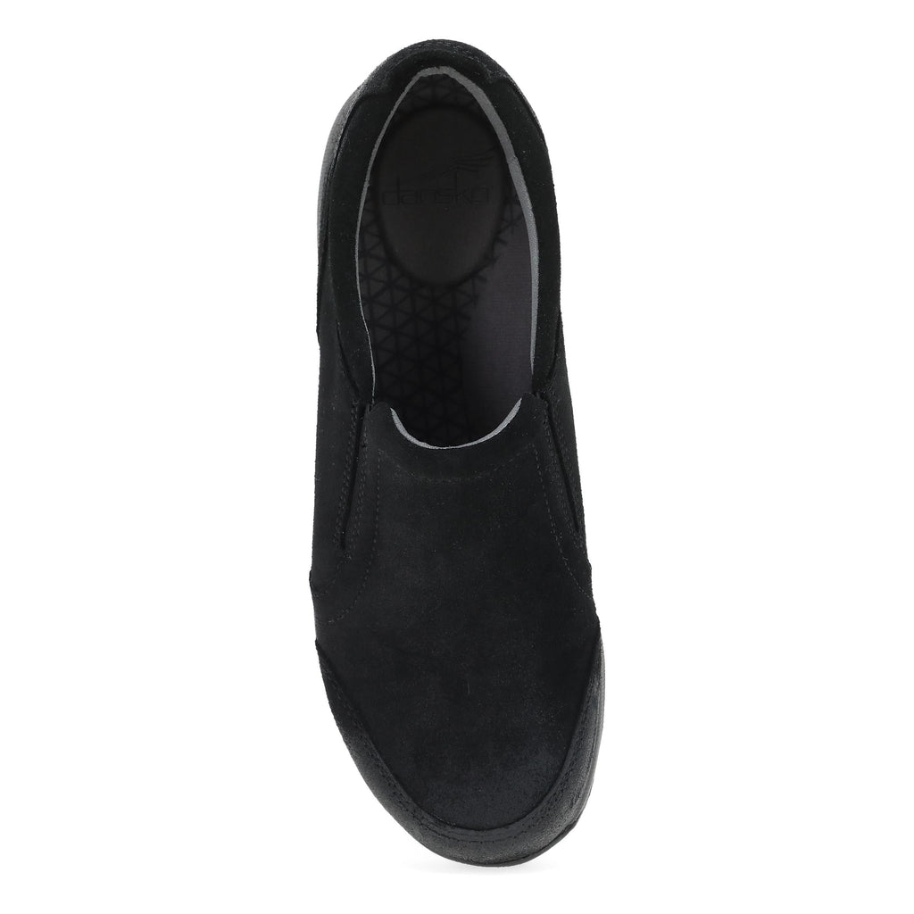 Dansko Pippy Wide Black Waterproof Burnished Suede