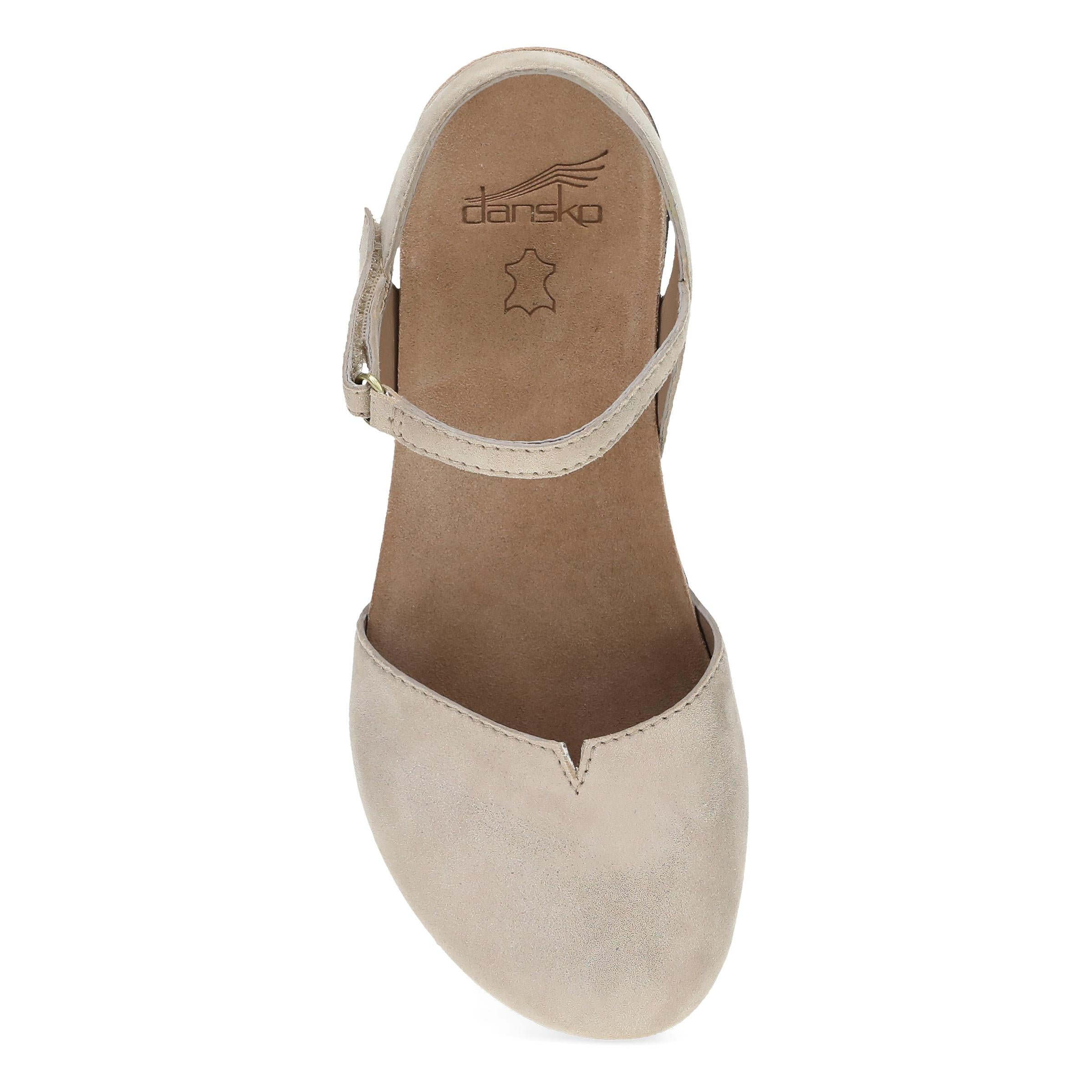 Dansko Rowan Beige Sparkle Suede
