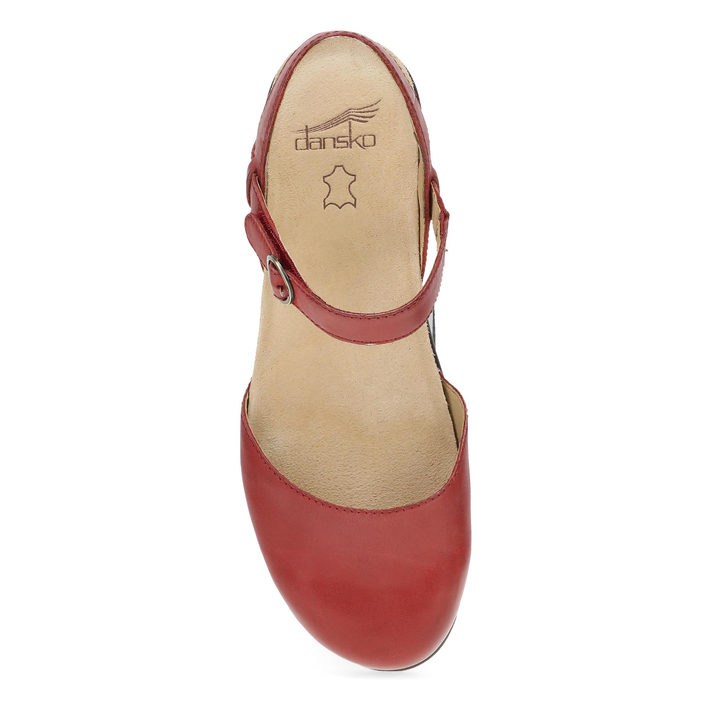 Dansko Christine Red Burnished Nappa