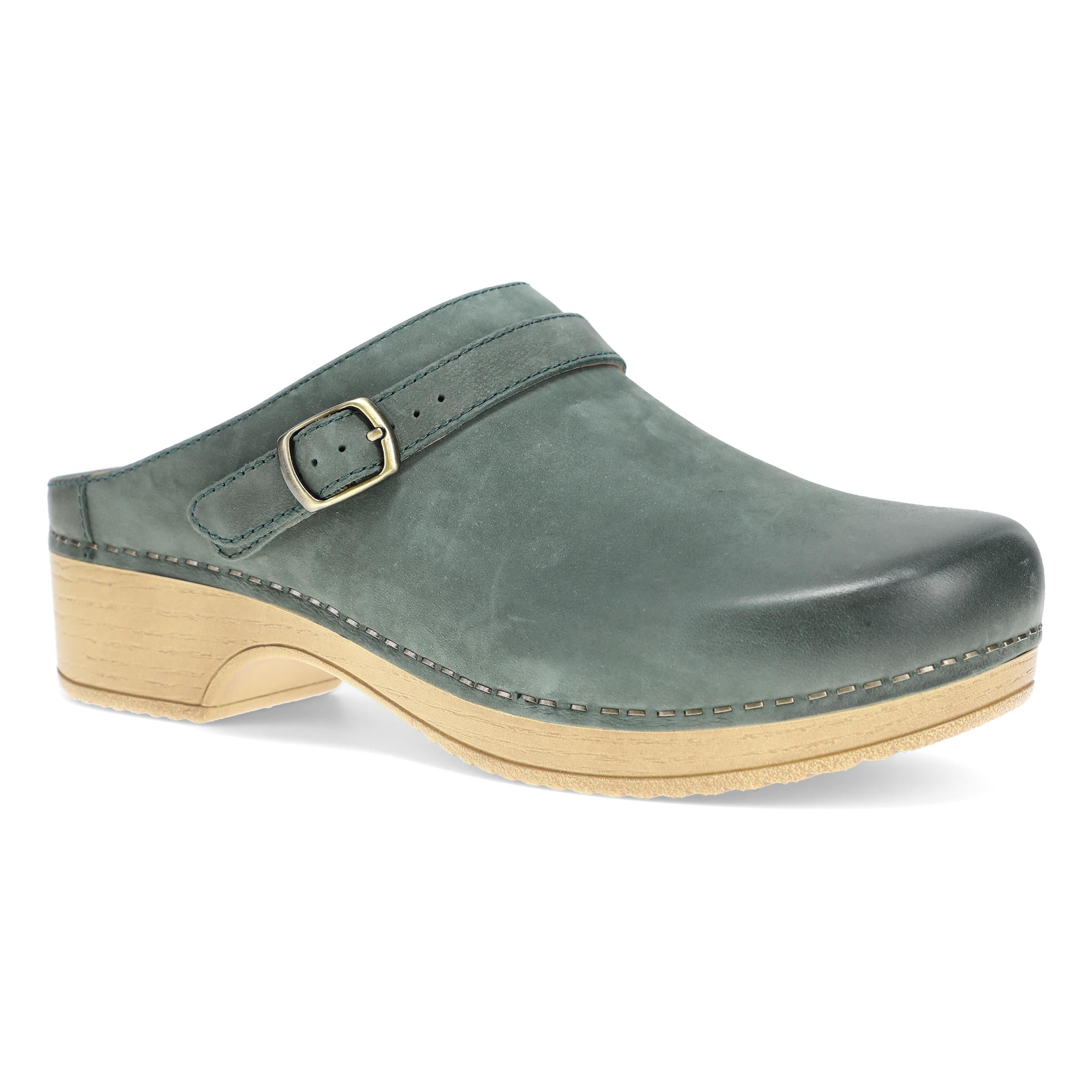 Dansko Berry Green Burnished Leather
