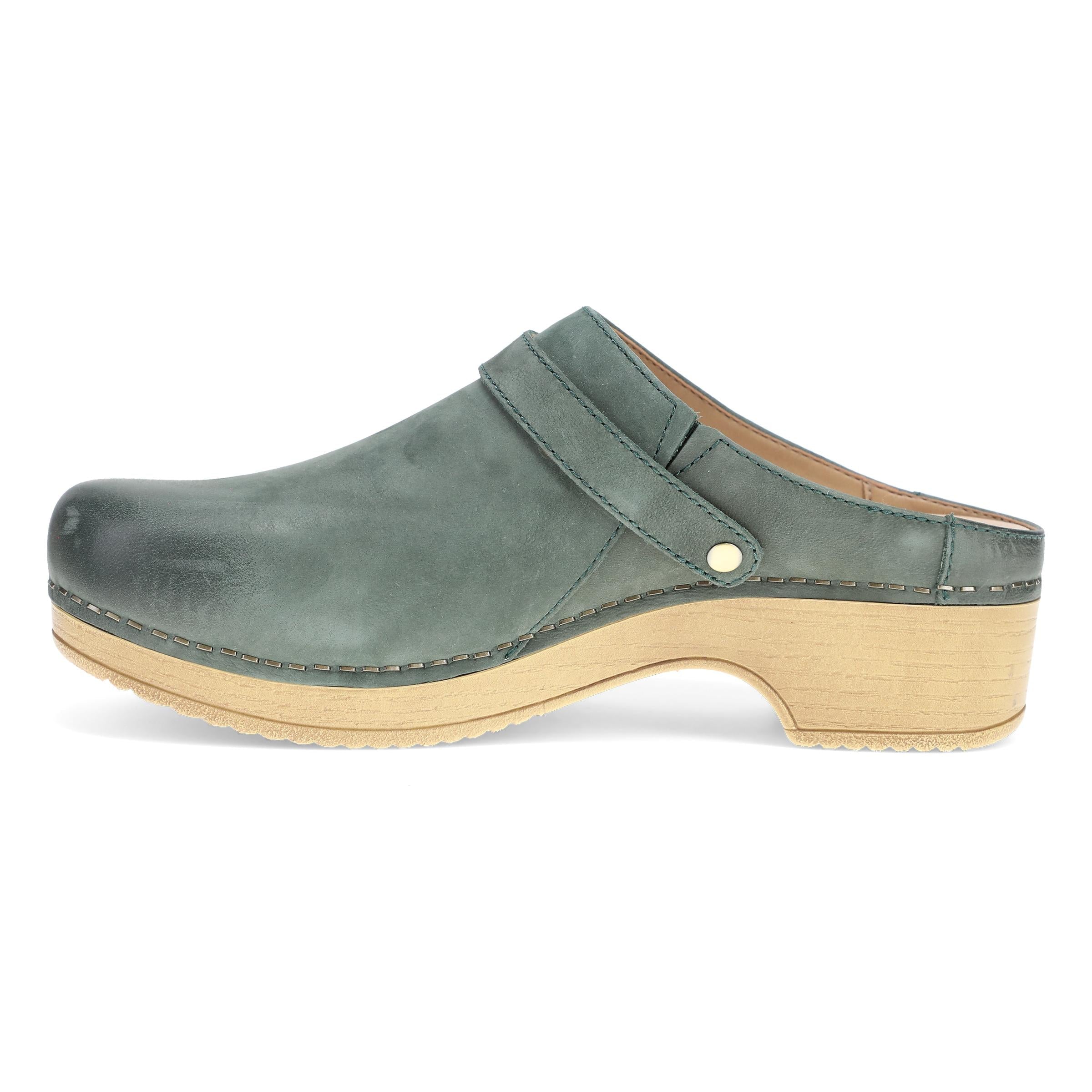 Dansko Berry Green Burnished Leather