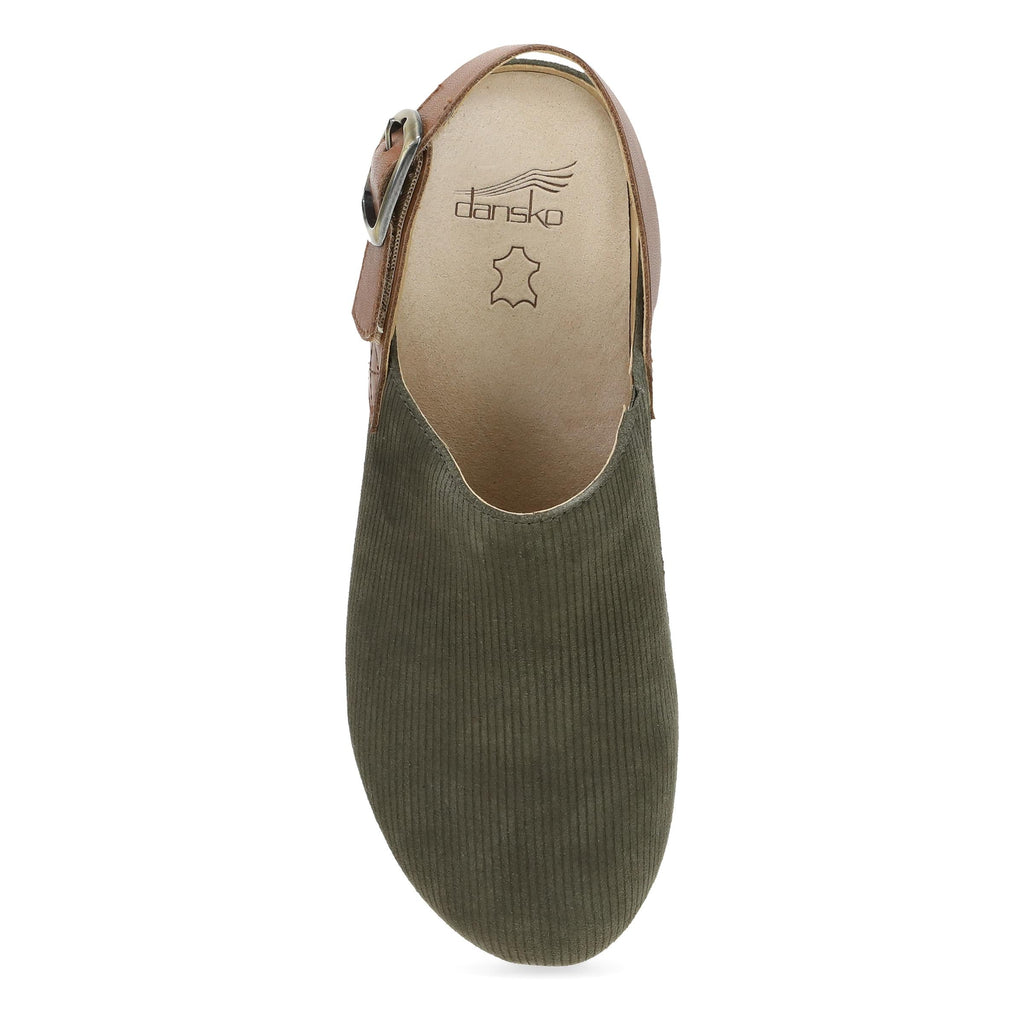 Dansko Merrin Olive Embossed Suede