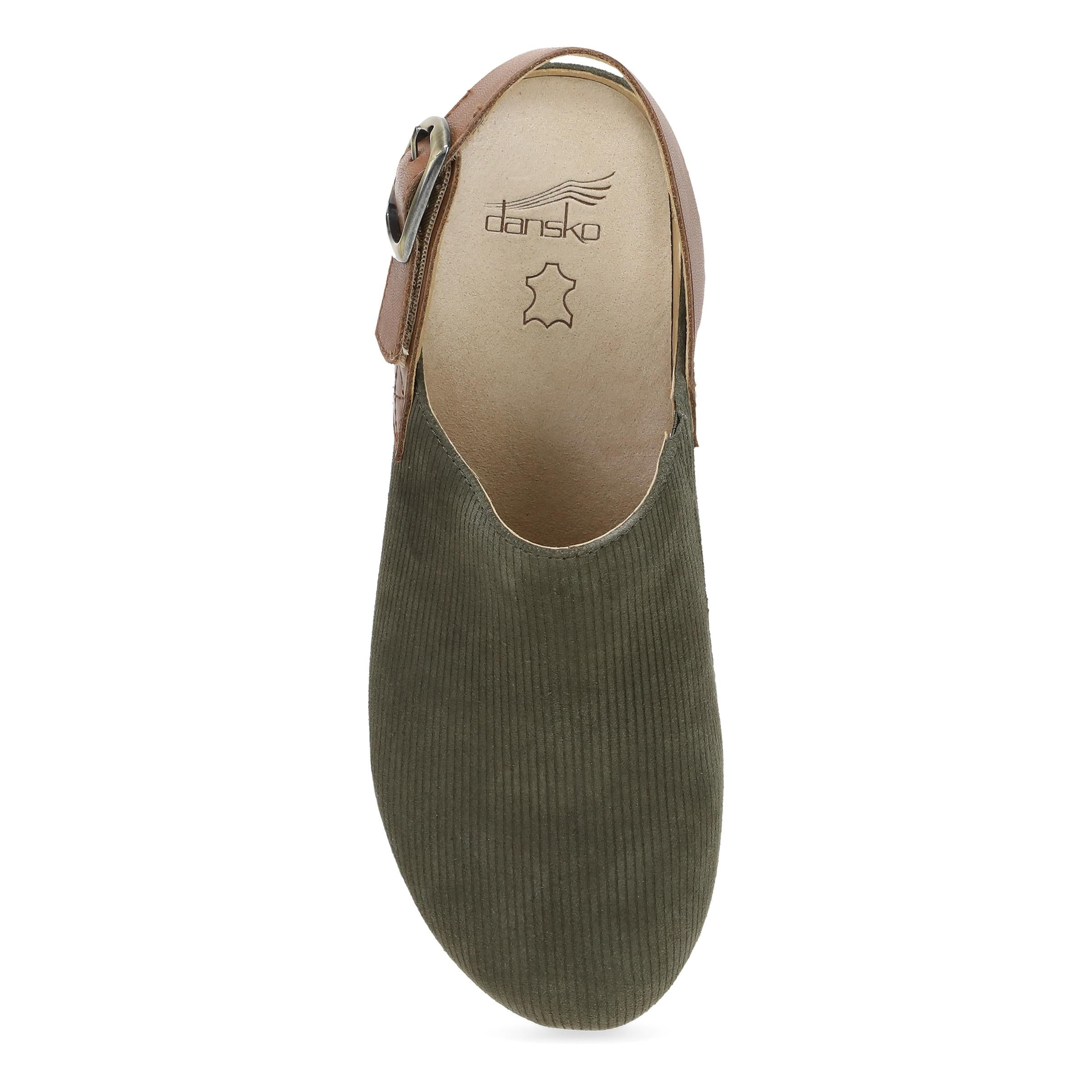 Dansko Merrin Olive Embossed Suede