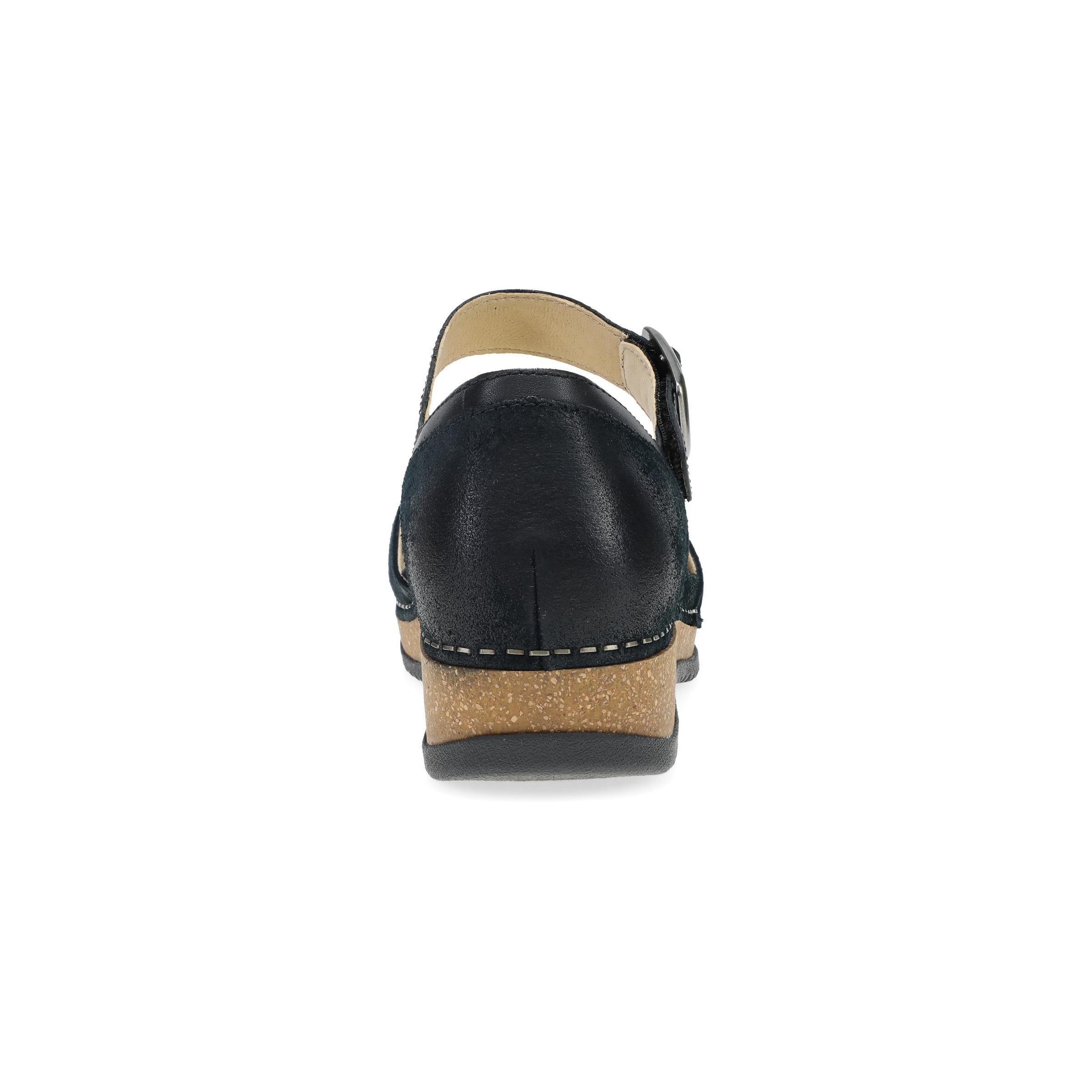 Dansko Mae Black Burnished Suede