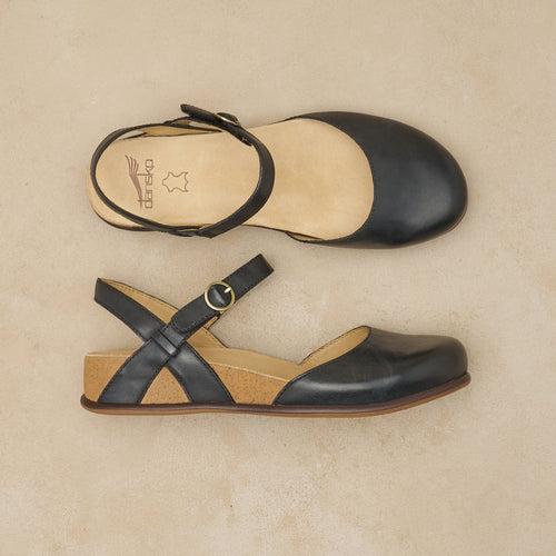 Dansko Christine Black Burnished Nappa