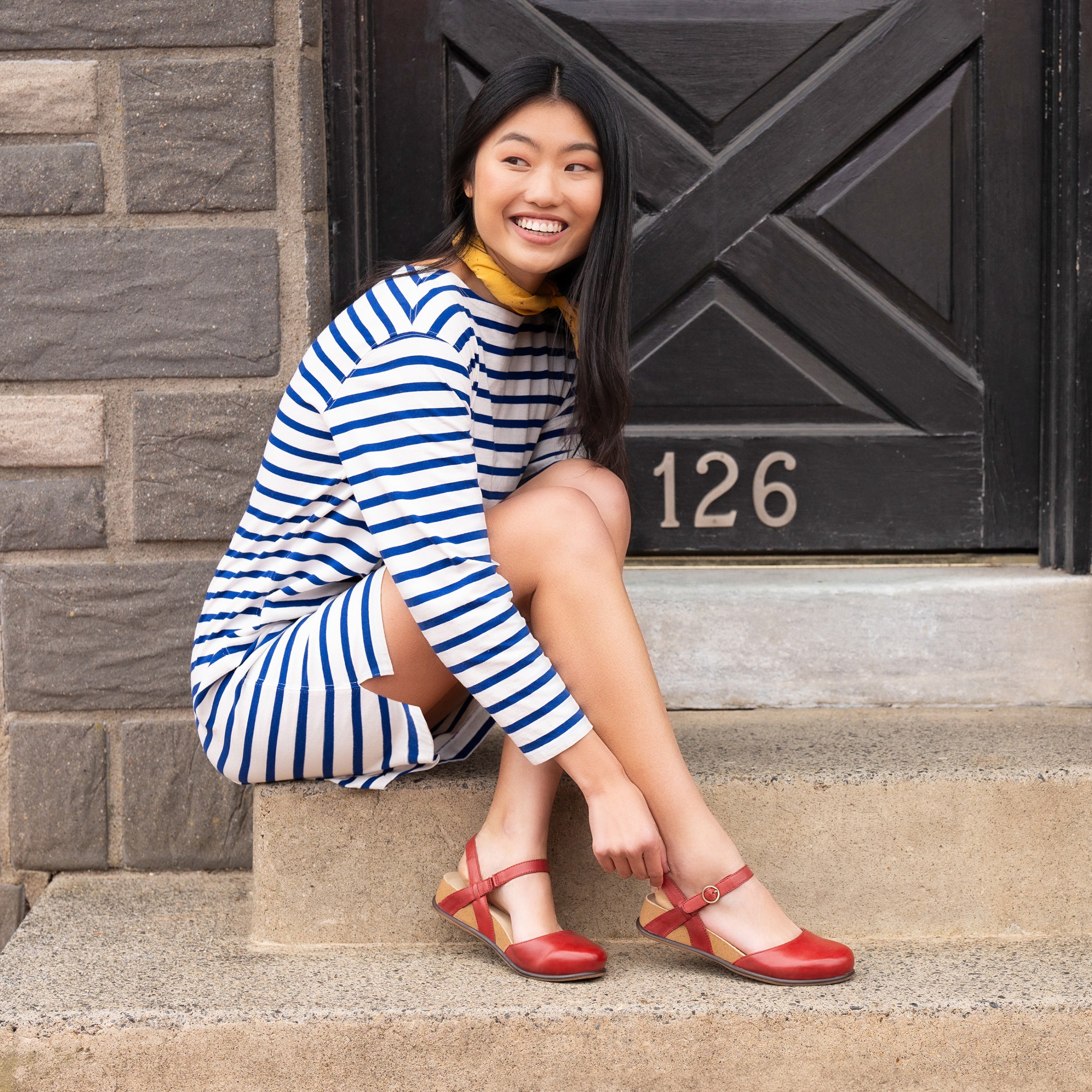 Dansko Christine Red Burnished Nappa