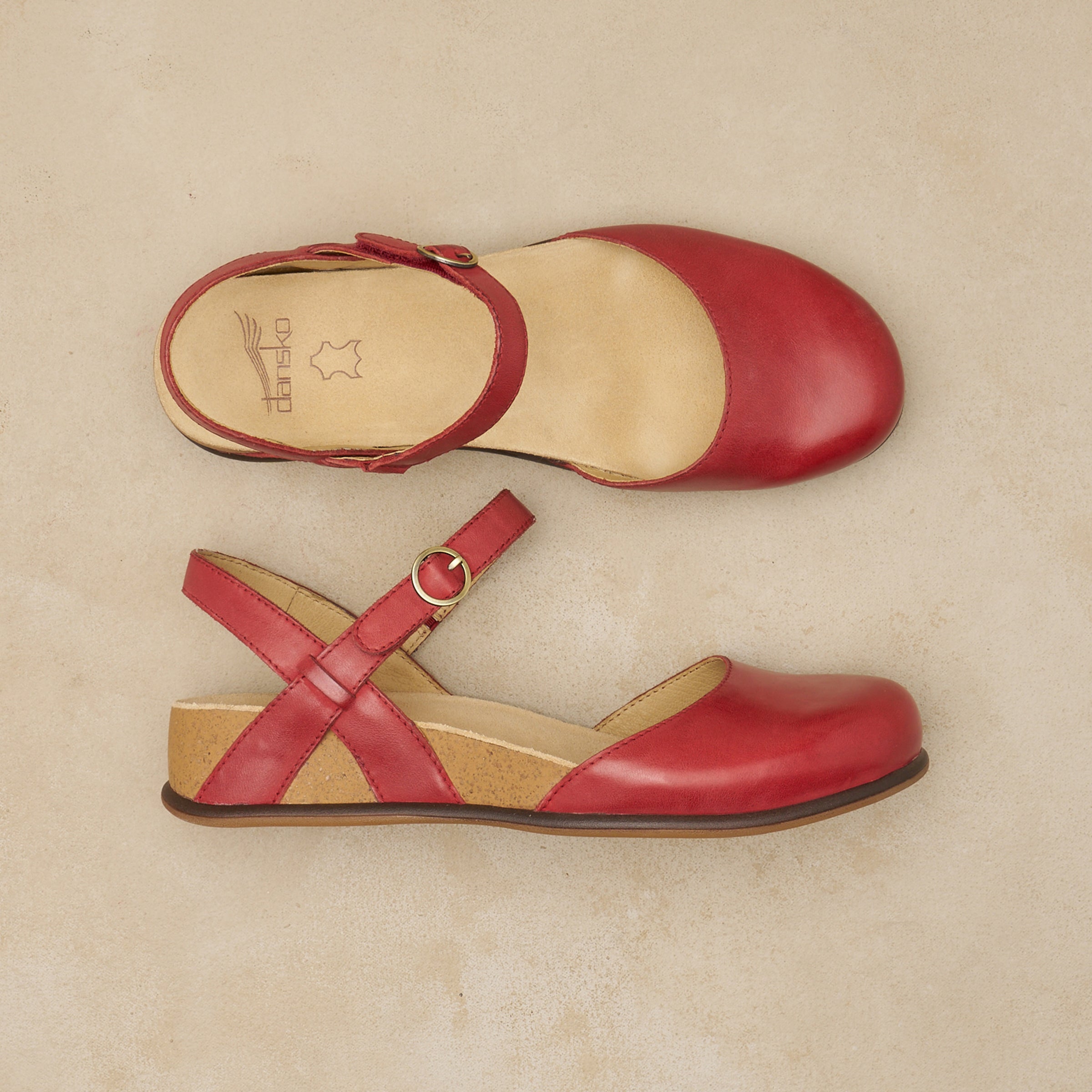 Dansko Christine Red Burnished Nappa