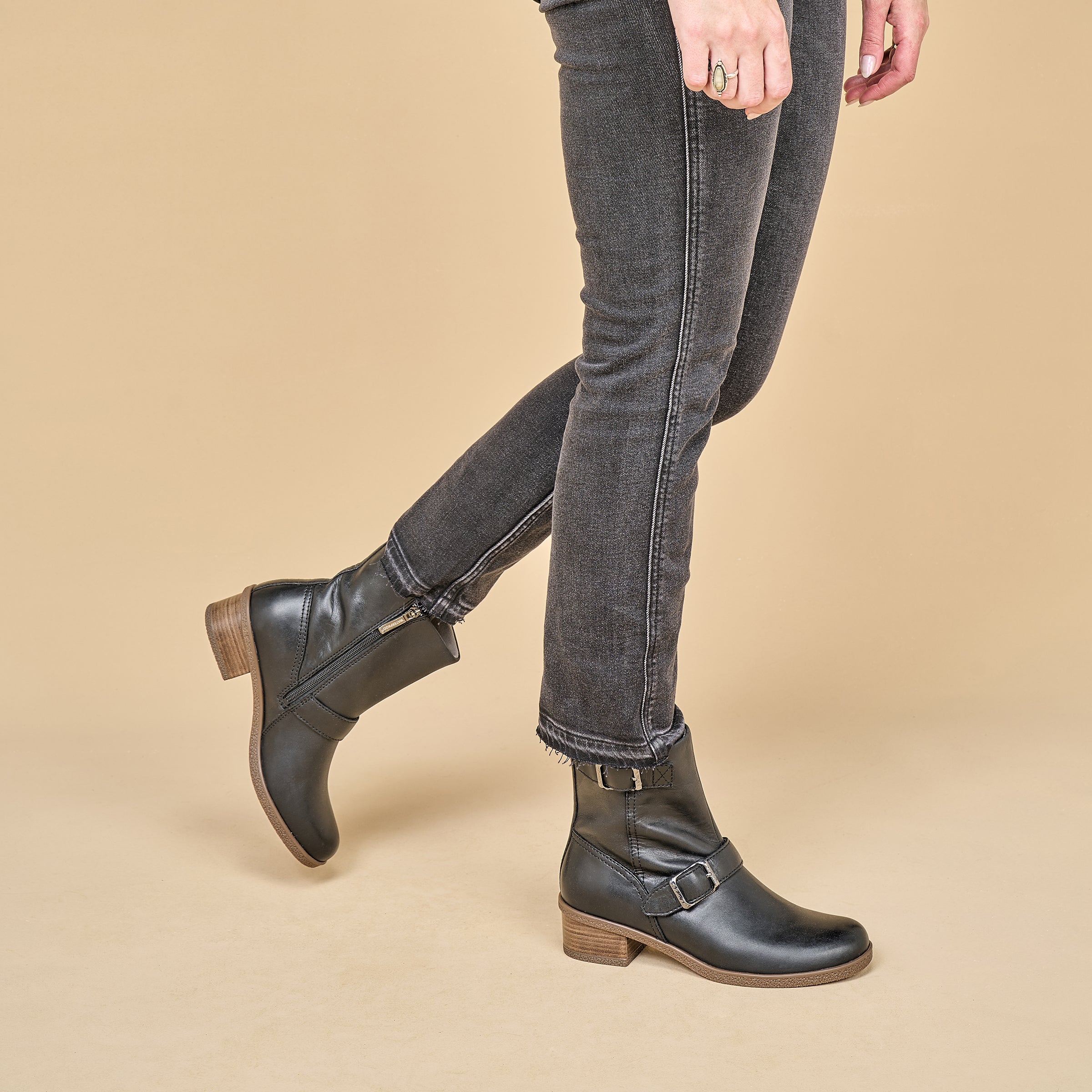 Dansko Delphine Black Waterproof Burnished