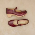 Dansko Lilah Red Waxy Burnished