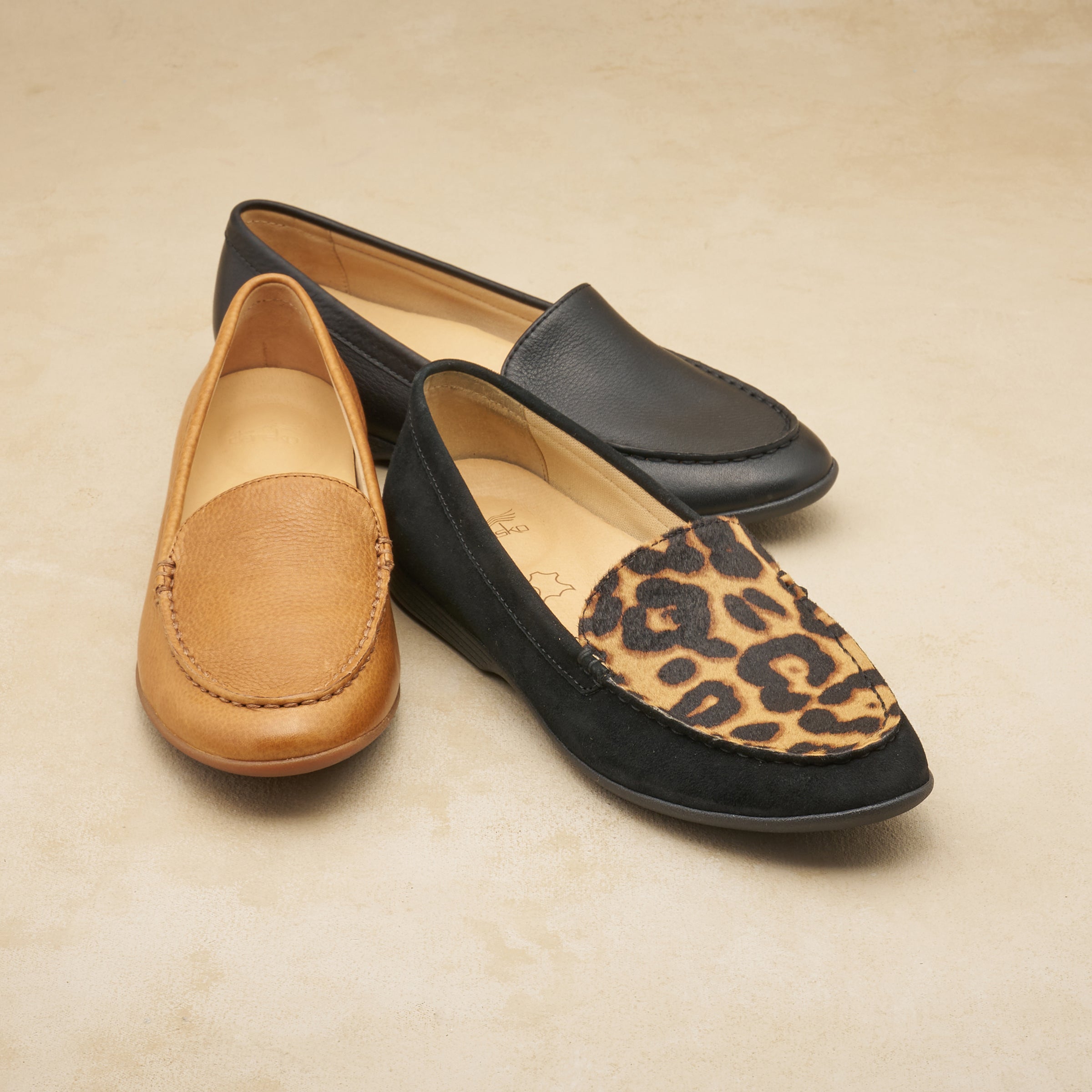 Dansko Lorri Black/Leopard Suede