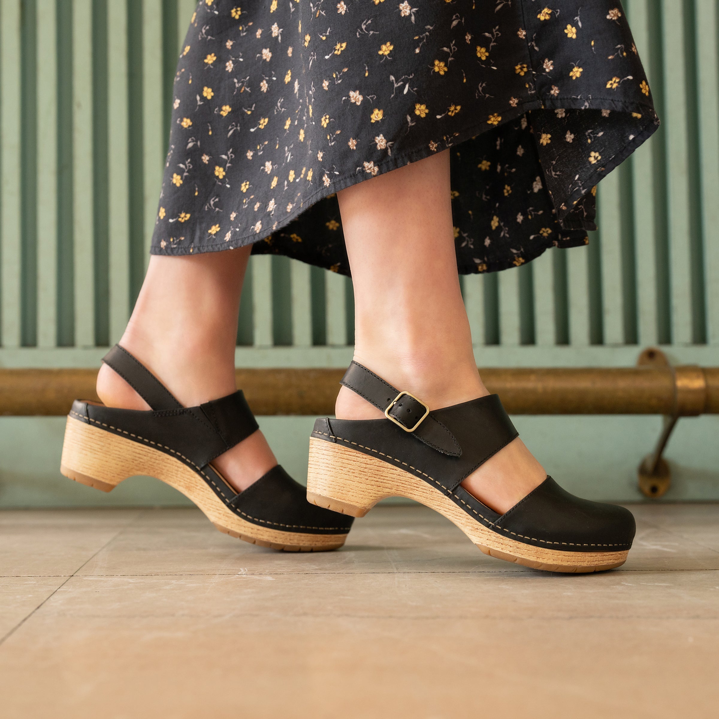 Dansko Lucia Black Oiled Pull Up