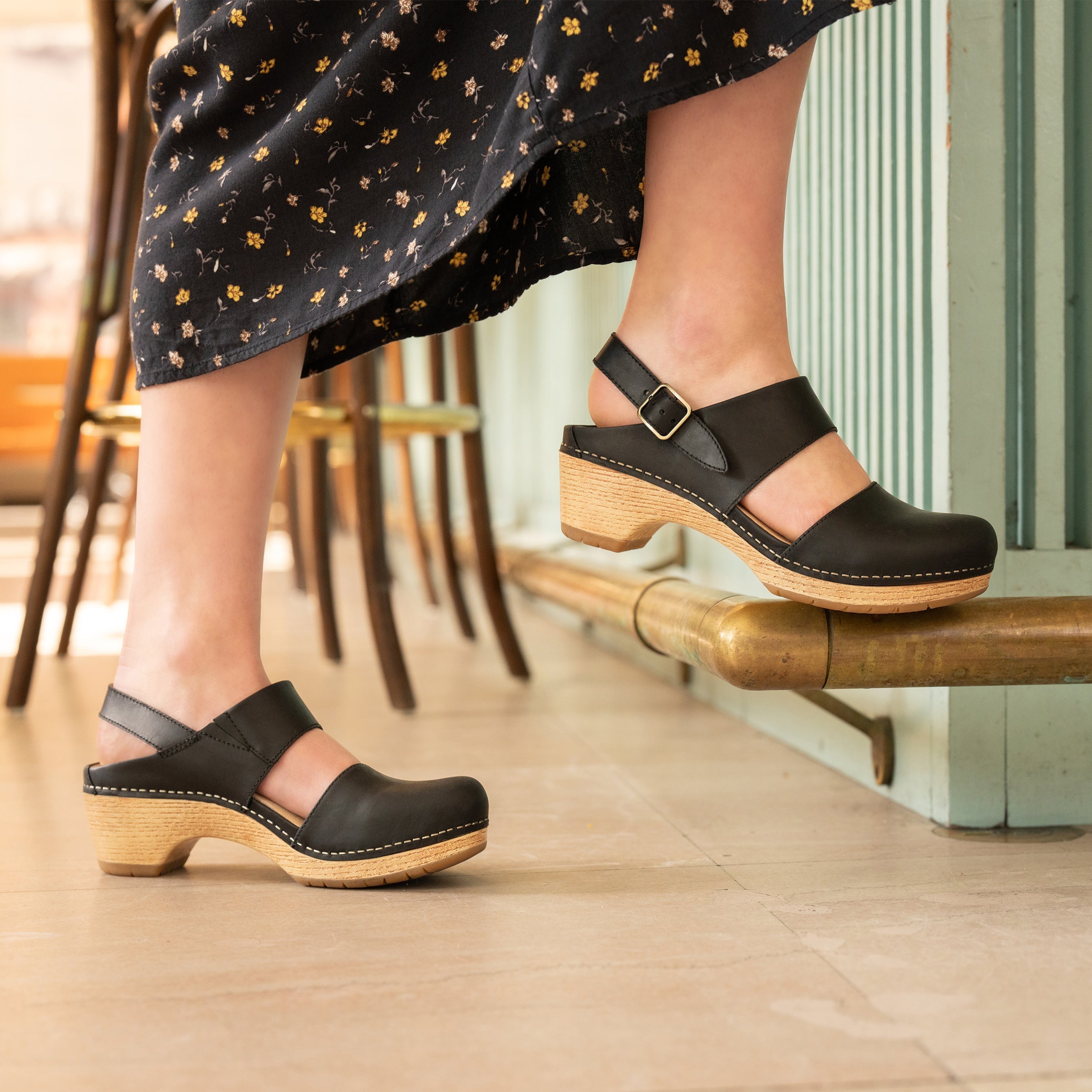 Dansko Lucia Black Oiled Pull Up