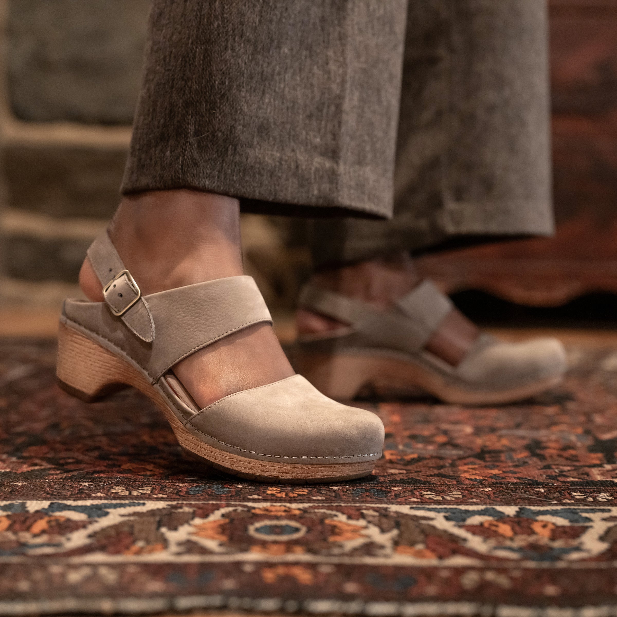 Dansko Lucia Taupe Milled Nubuck