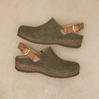 Dansko Merrin Olive Embossed Suede