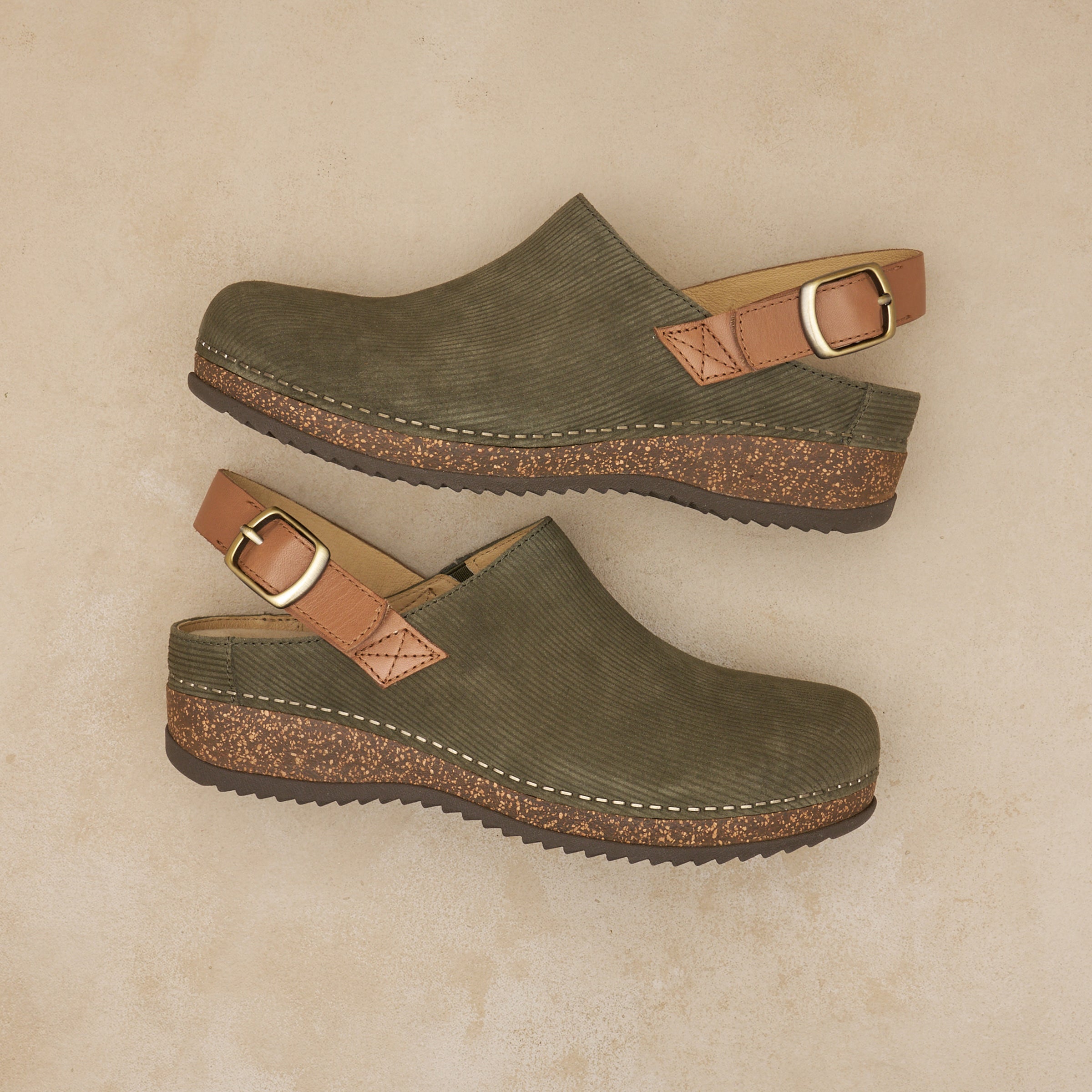 Dansko Merrin Olive Embossed Suede