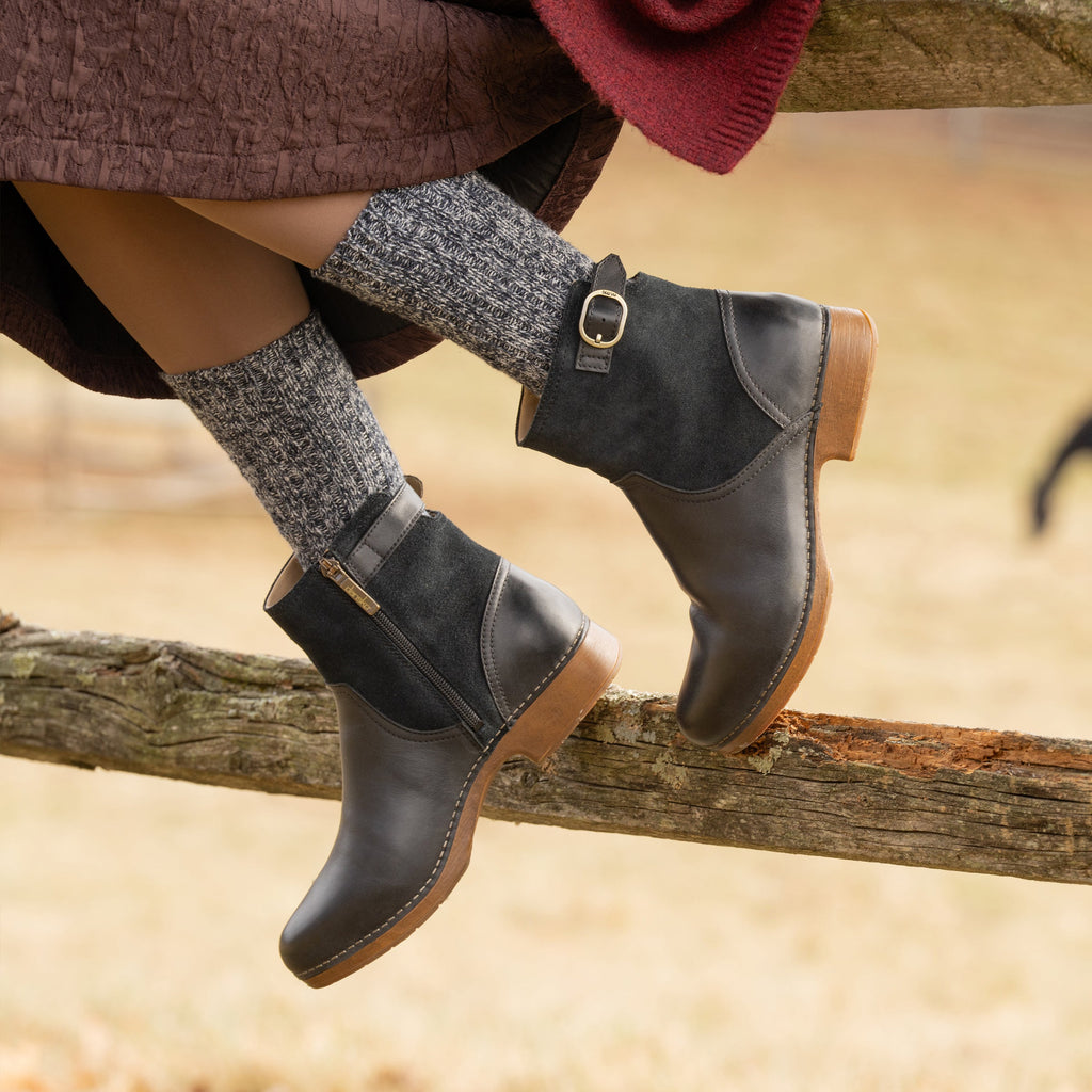 Dansko Monique Black Burnished Calf