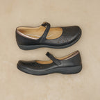 Dansko Stacy Wide Black Waxy Burnished