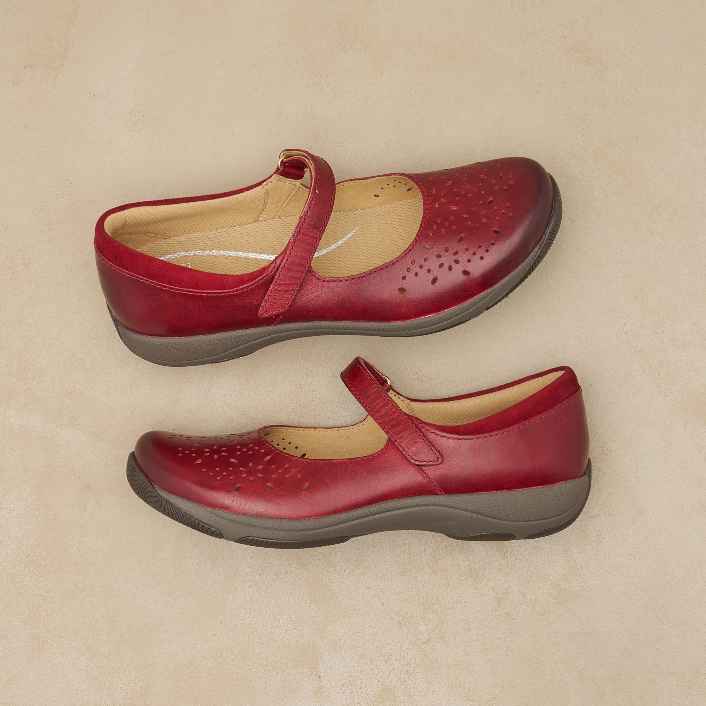 Dansko Stacy Red Waxy Burnished
