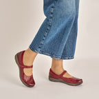 Dansko Stacy Red Waxy Burnished