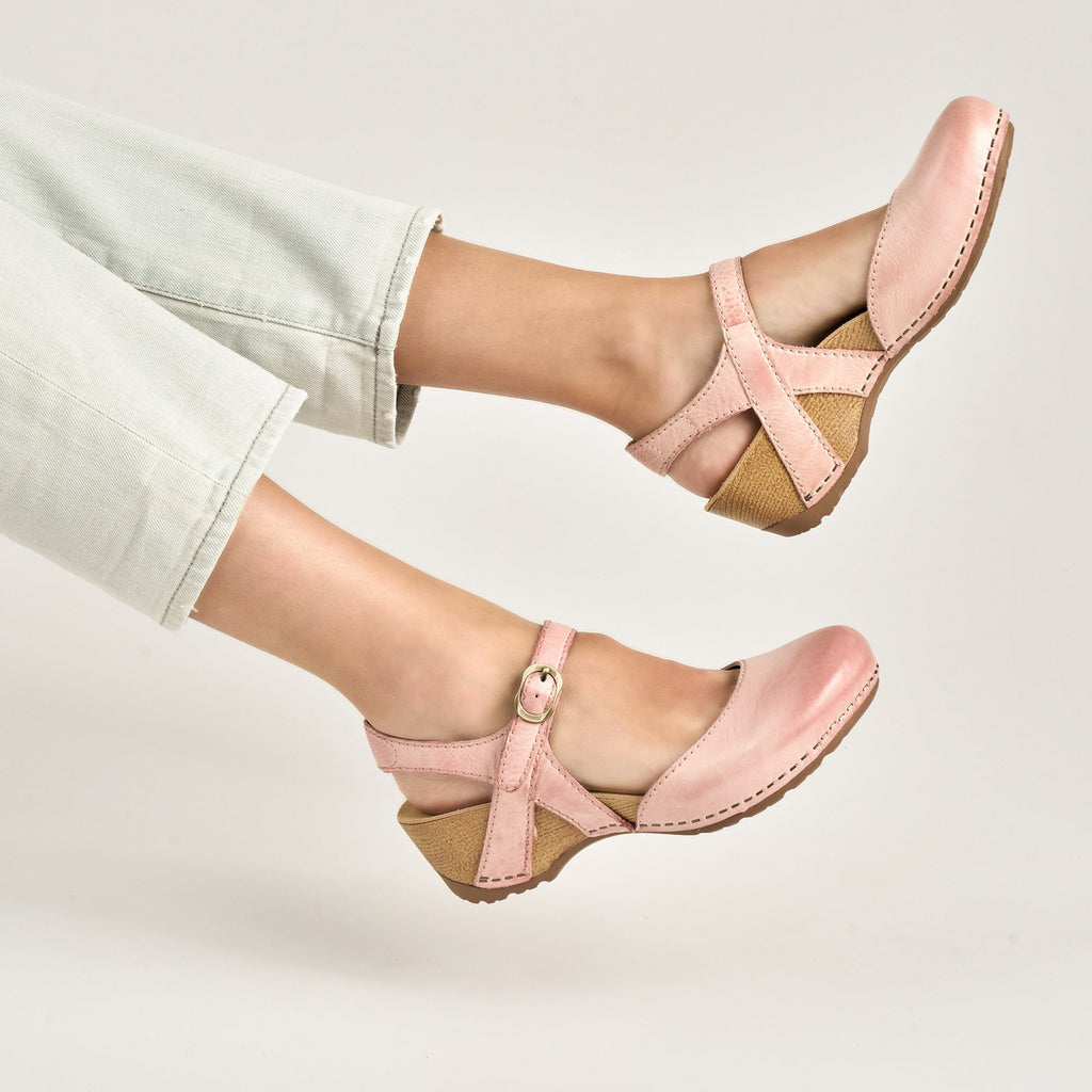 Dansko Tiffani Pink Milled Burnished